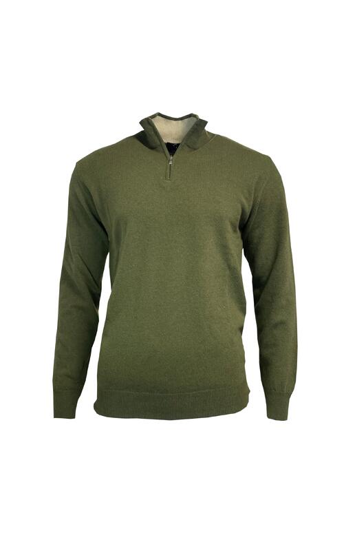 Stefano ½ Zip Green L 